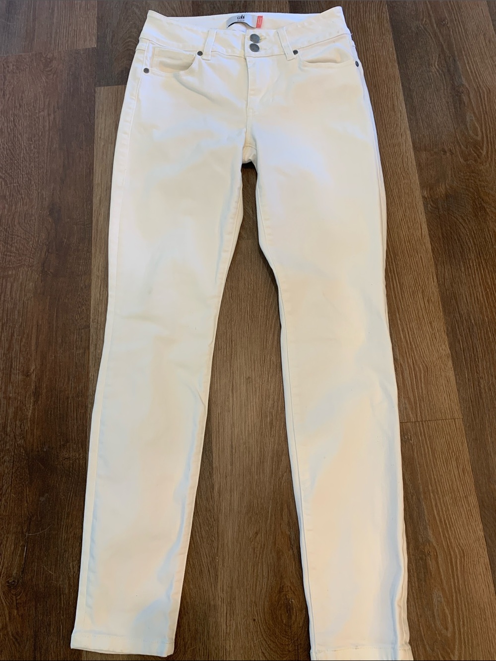 CAbi White Cinch Skinny Jeans 2